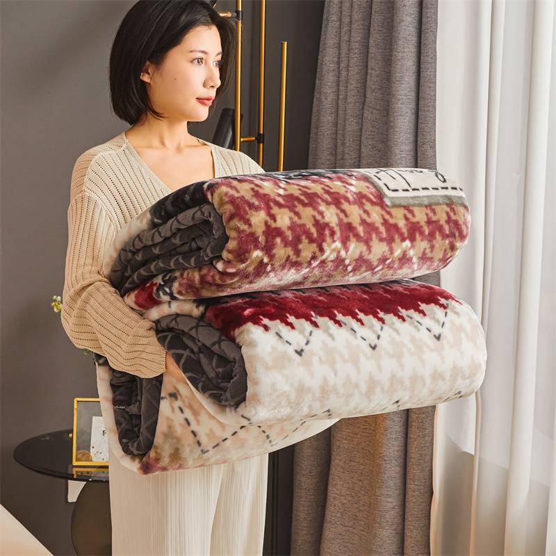 2025 New Type a Thickeneded Raschel Printed Blanket