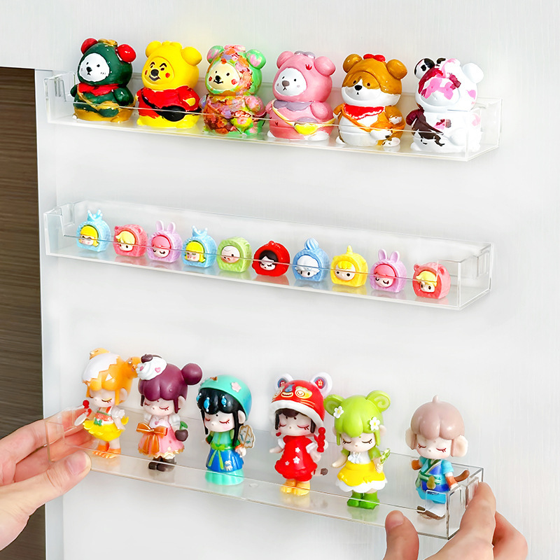 Cute display rack transparent wall hanging blind box wall bubble Mate hand storage box transparent small ornaments display rack