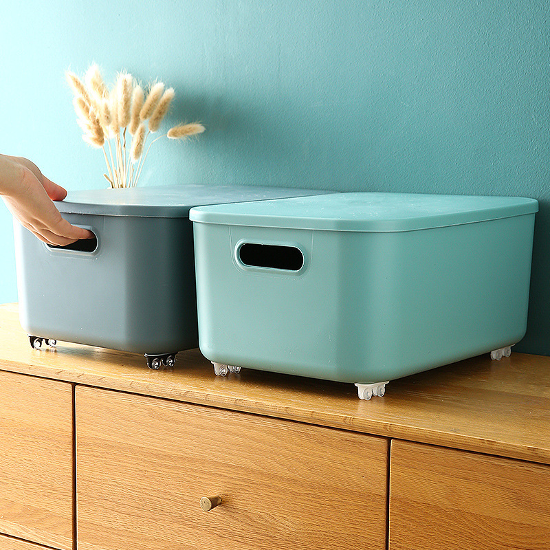 Creative 4-Pack Adhesive Rollers, Organizer Box Pulleys, Universal One-Way Rollers, Household Storage Box Casters