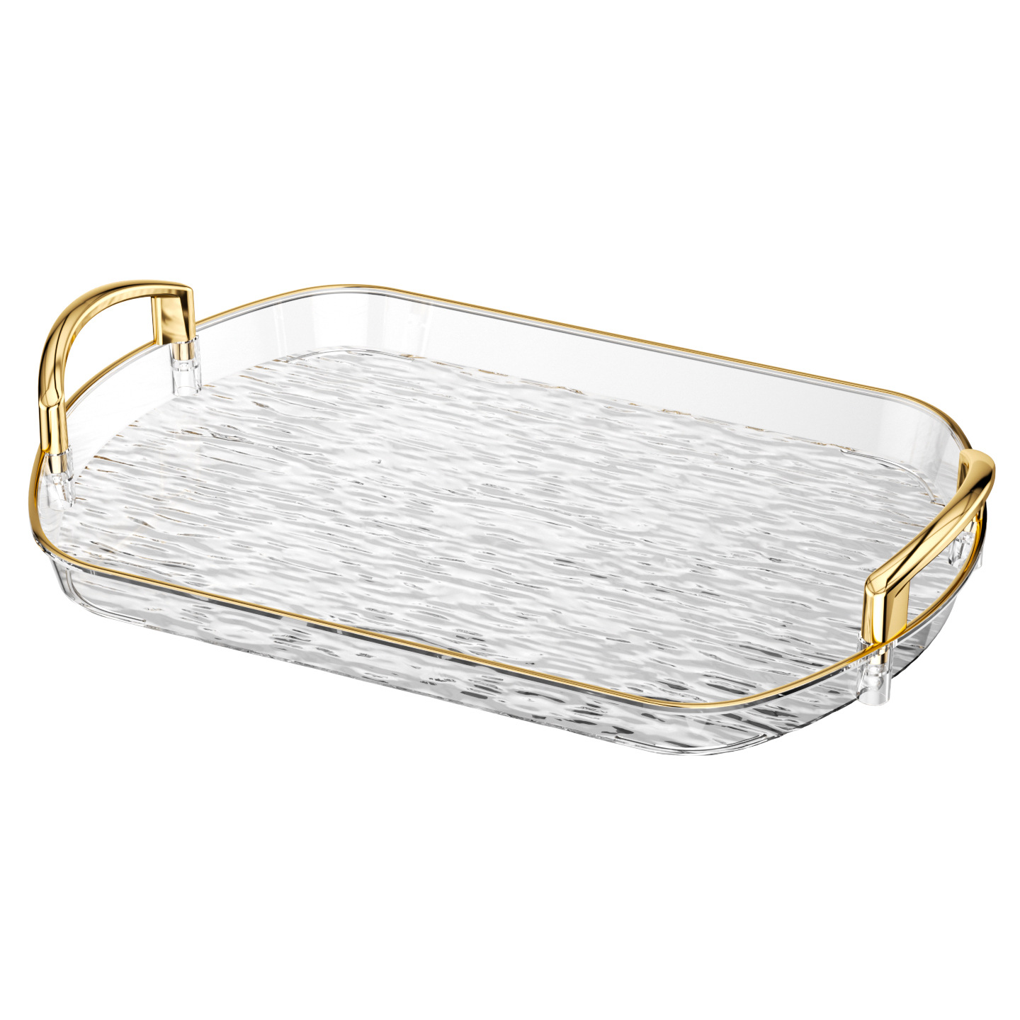 Plastic Tray Living Room Home Accessible Luxury High-End Beauty Salon Acrylic Tea Tray Water Cup Storage Tray Snack Storage Tray