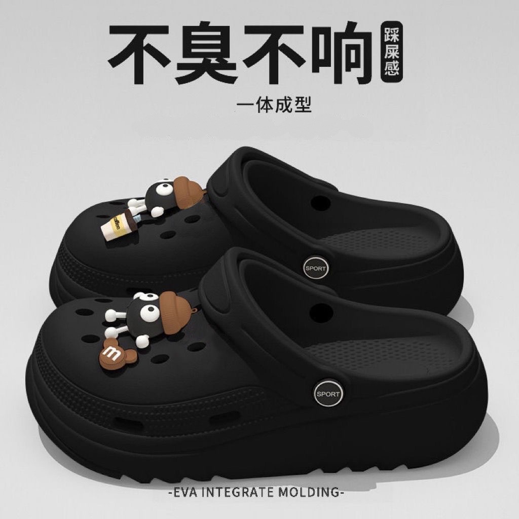 Summer Clogs for Women, Eva Slippers, Breathable and Cute Cartoon Toe-Toe Slippers for Women, Couple Slippers, Women's Sandals