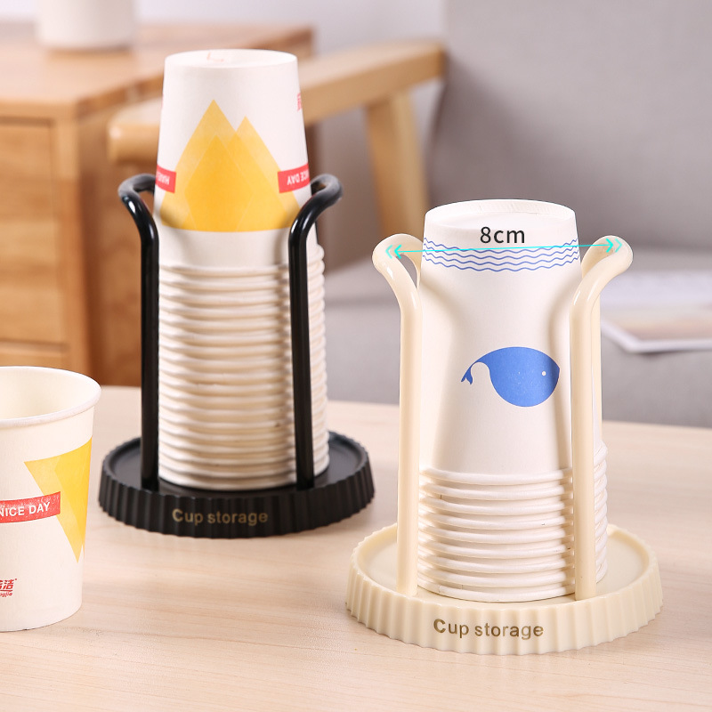 Light luxury household disposable cup holder desktop cup holder punch-free paper cup holder creative paper cup storage rack