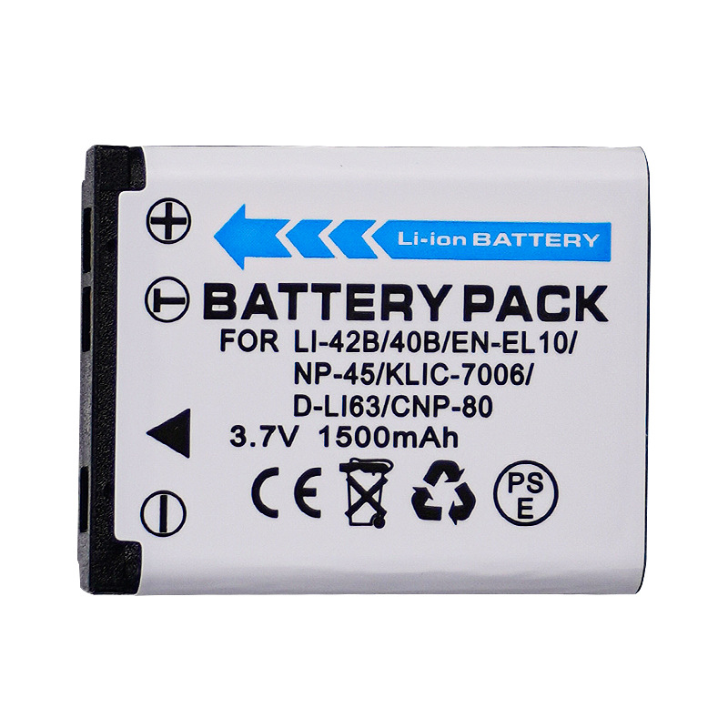 Applicable to Fuji NP-45 KLIC-7006 D-LI63 EN-EL10 NP-80 LI-42B/40 battery