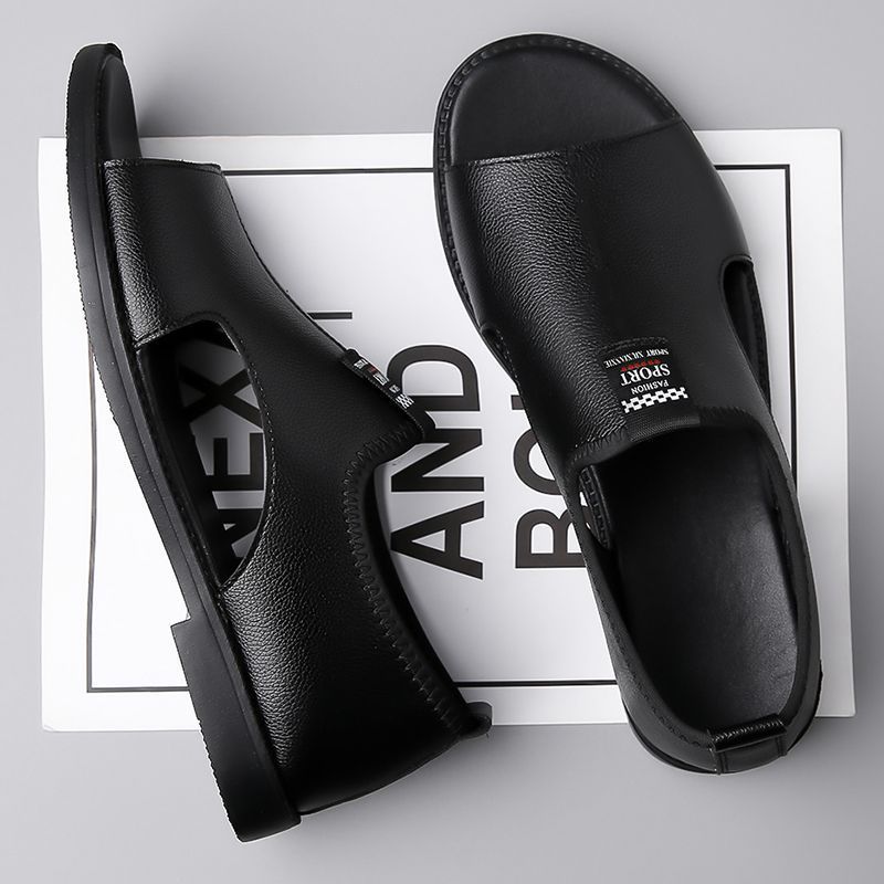 2025 Summer Sandals Wholesale New Men's Casual Soft-Soled Non-Slip Anti-Odor Men's Non-Slip Breathable Beach Shoes Luo