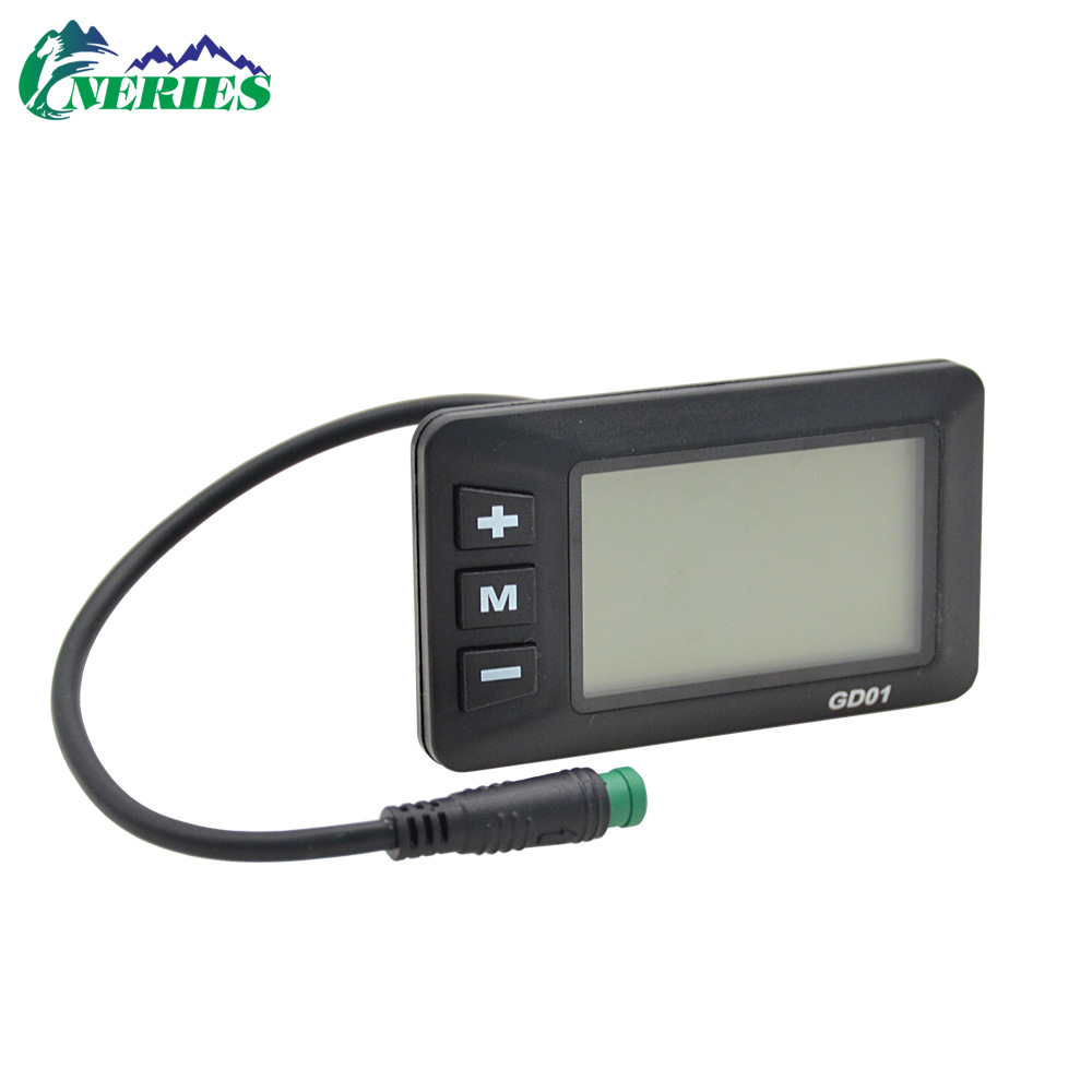 Gd01 Bicycle Lcd Instrument Five-Core Waterproof Head Lcd Display Lithium Battery Modification Accessories 24V/36V/48V
