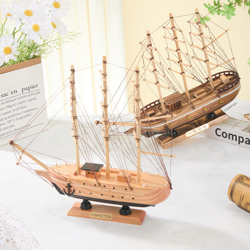 Sailing Model Smooth Sailing Decoration Living Room Home Decorations Wine Cabinet Entrance Bookcase Bookshelf Small Decoration Gift