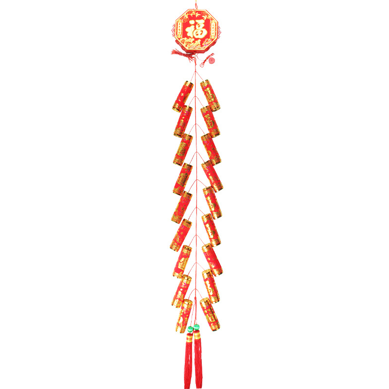 New 1.9 m 2 fried head charging plug-in dual-use firecrackers spring festival traditional wedding festive household electronic firecrackers