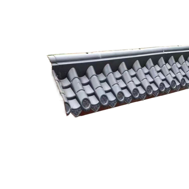 Wall Tile Cap 123478 Wall Antique Double-Sided Integrated Maroon Resin Tile Courtyard Wall Cap Tile Cap Upper Cover Tile