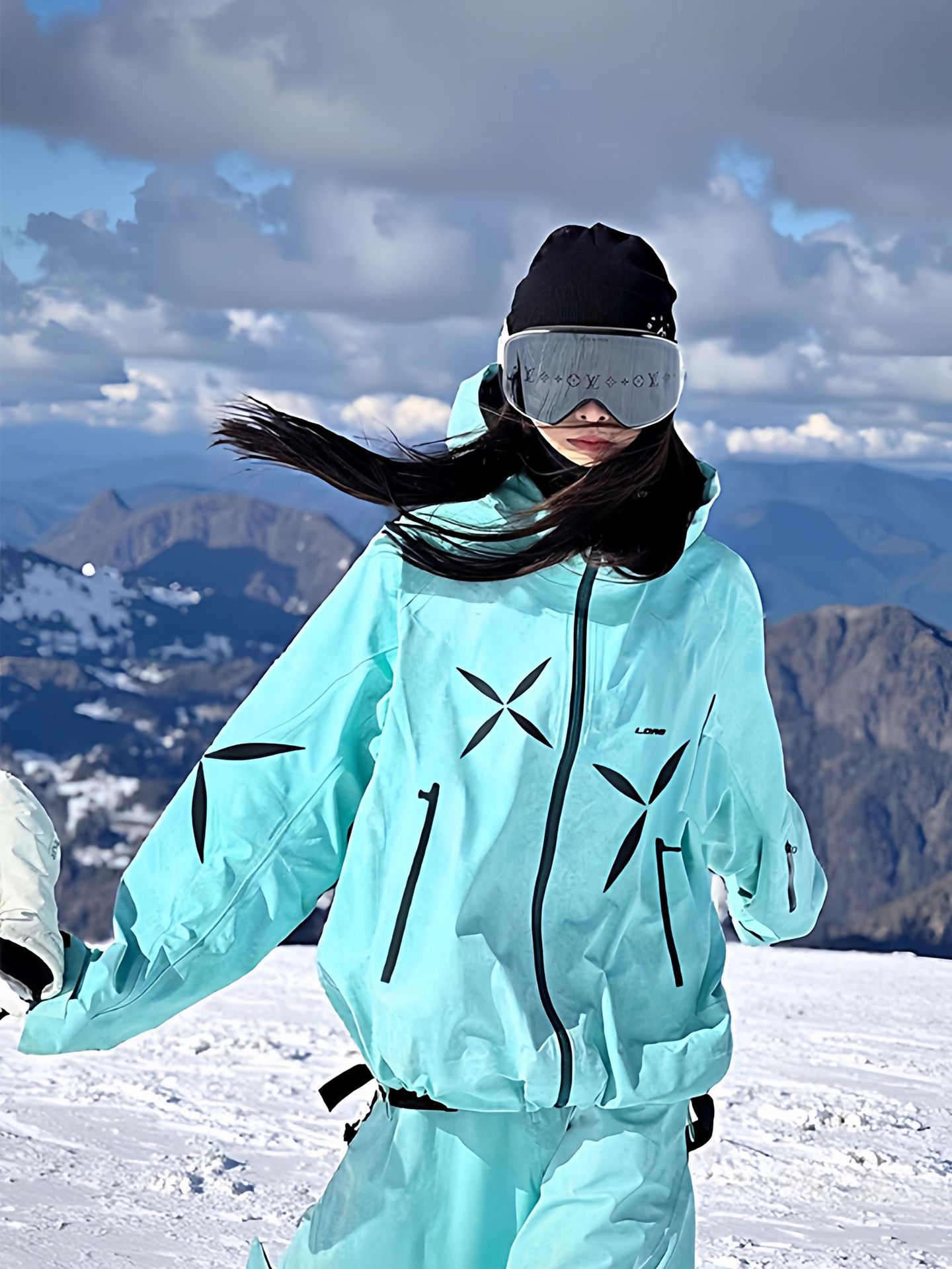 Fuyan Green Ski Suit Set for Men and Women, 2025 Winter New Style, Outdoor Windproof and Waterproof Snowboard Couple's Snow Jacket