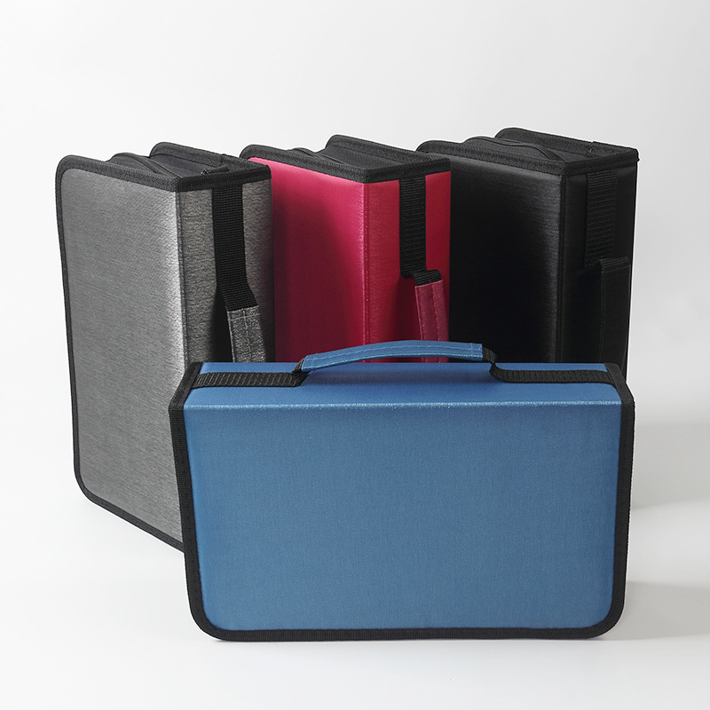 Кейс для дисков на 128 дисков, утолщенные внутренние страницы, большая емкость, портативный кейс для дисков для автомобиля