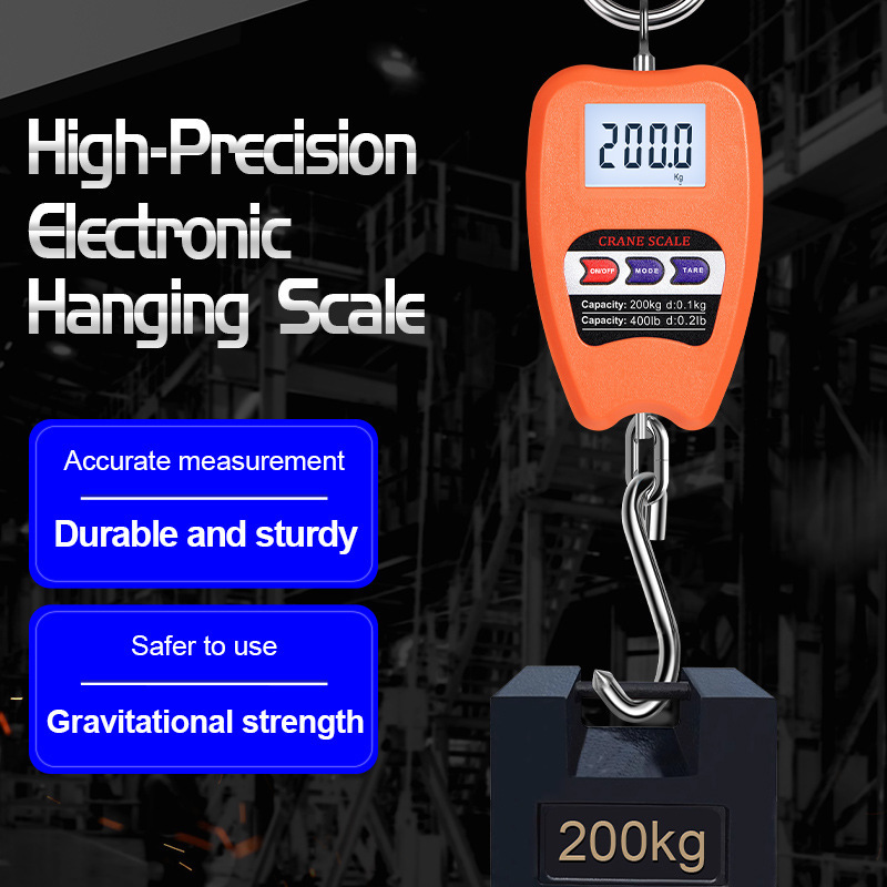 200kg Portable Scale Digital Scale Crane Hook Scale Portable Digital Scale Luggage Scale Hook Scale Hook Scale