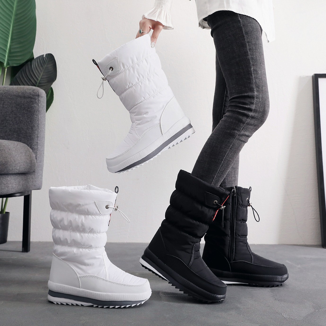 New winter cotton shoes cross-border ladies comfortable warm cotton boots fleece-lined snow boots non-slip waterproof snow boots