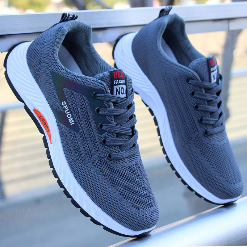 Middle-Aged Men's Shoes for Walking in Spring and Autumn for the Elderly, Sports and Leisure Breathable Soft Soles, Super Soft Dad Non-Slip Men's Shoes