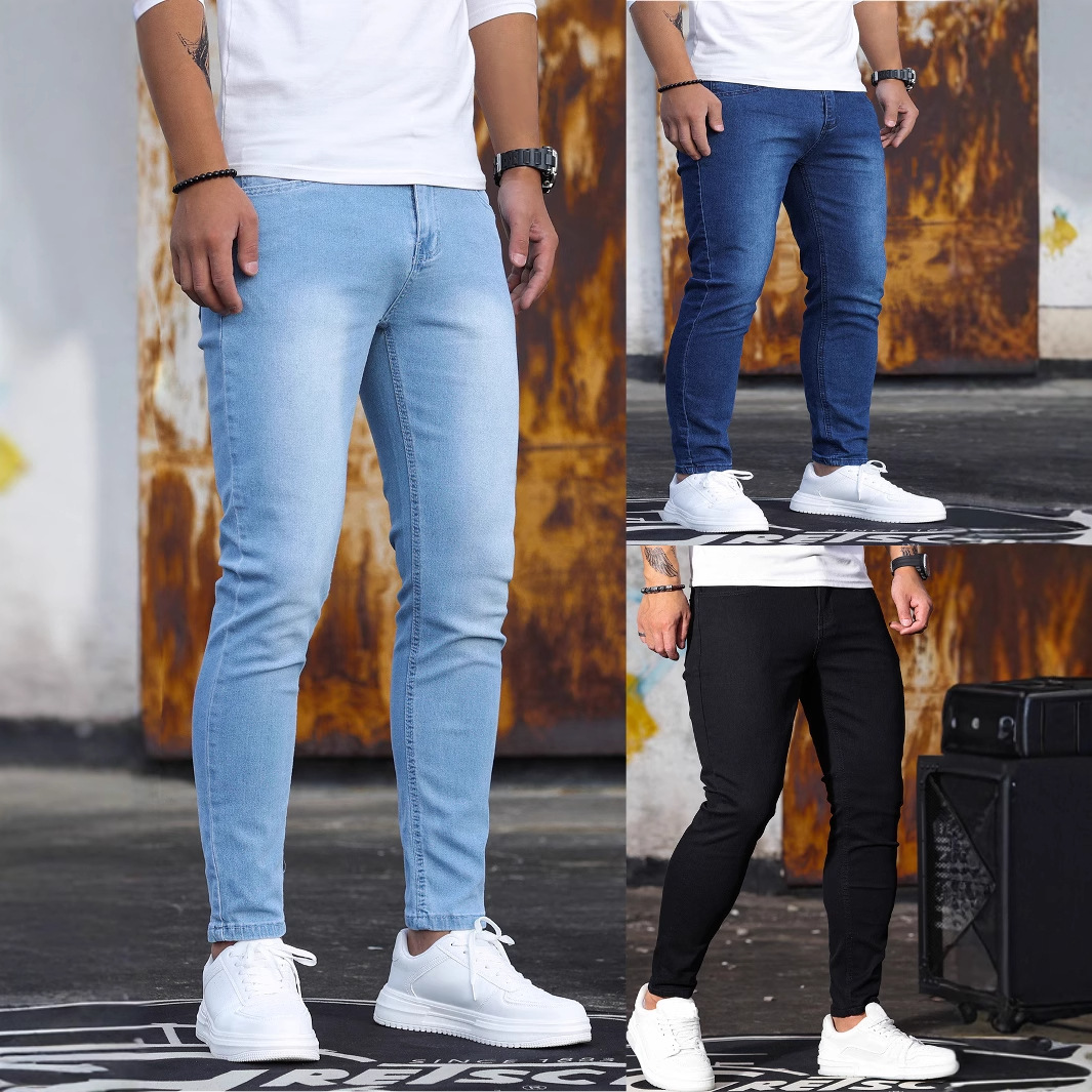 Прямые продажи с фабрики, кросс-бордерные узкие джинсы для мужчин, стиль Amazon Aliexpress Temu