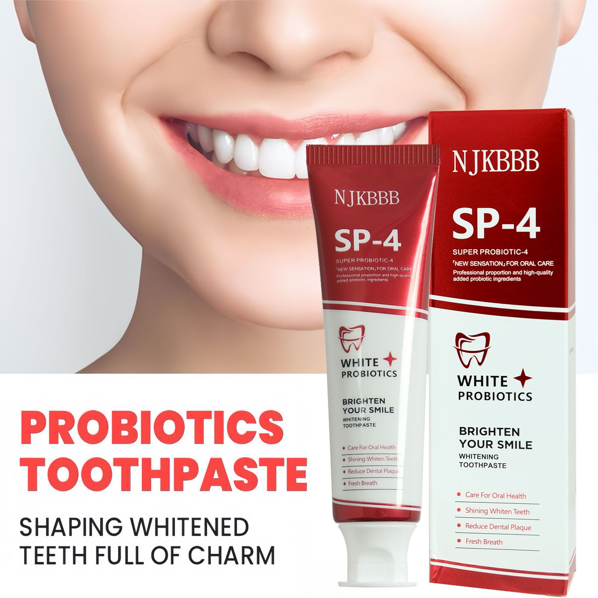 Удаление неприятного запаха изо рта, удаление желтой зубной пасты, чистое дыхание, пробиотическая паста с ниацинамидом, оптовая продажа на английском языке