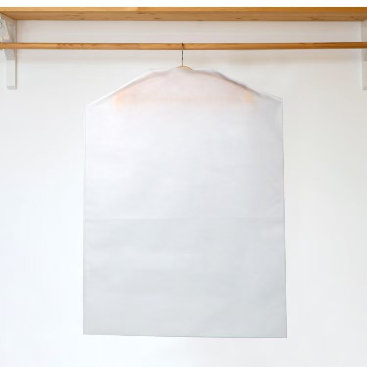 Heat-Pressed Non-Woven Fabric Clothing Dust Cover, Hanging Garment Cover, Disposable Wardrobe Storage Transparent Suit Waterproof Dustproof Bag