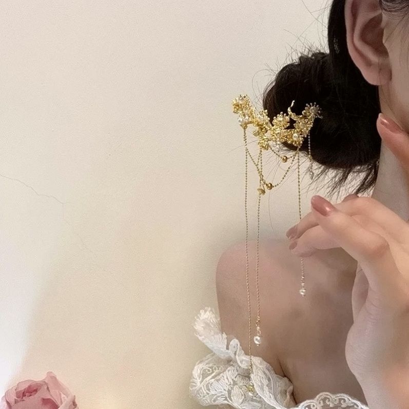 Plum Blossom Tassel Hairpin, Ancient Style Hairpin, High-End Daily Versatile Han Dynasty Cheongsam Accessories, Hairpin Hair Accessories for Women