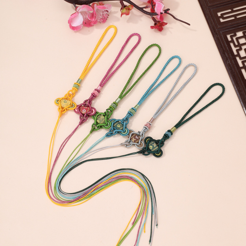 Pineapple Buckle Chinese Knot DIY Hand-woven Antique Jewelry Ethnic Style Chinese Knot Pendant Car Hanging Sachant Lanyard
