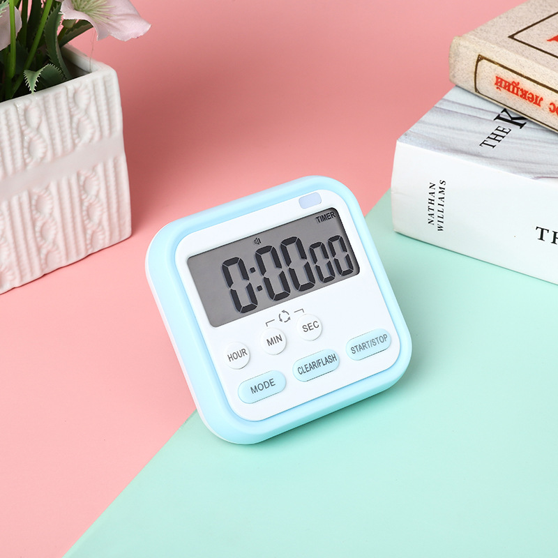 Multifunctional small alarm clock timer learning cooking countdown with flashing light electronic alarm clock desktop decorations wholesale