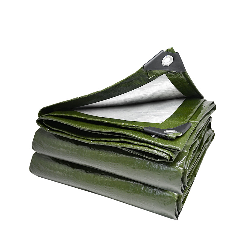 Factory wholesale thickened rainproof cloth Army Green plastic tarpaulin sunscreen moisture-proof floor cloth mat outdoor waterproof cloth