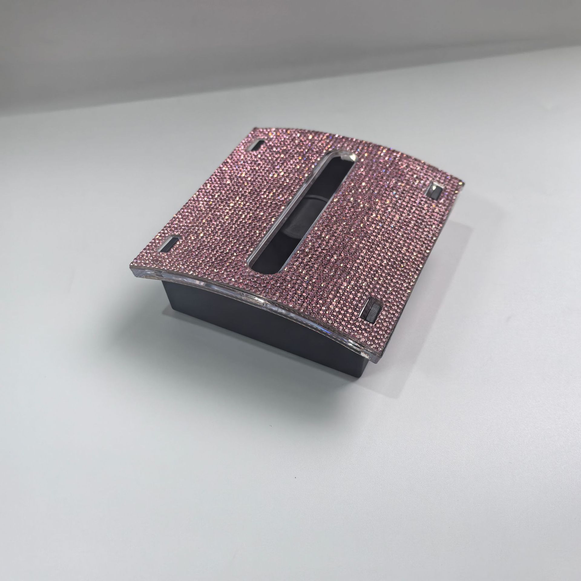 Diamond-Studded Sticky Note Holder Plastic Sticky Note Holder Reusable Sticky Note Box Tissue Box