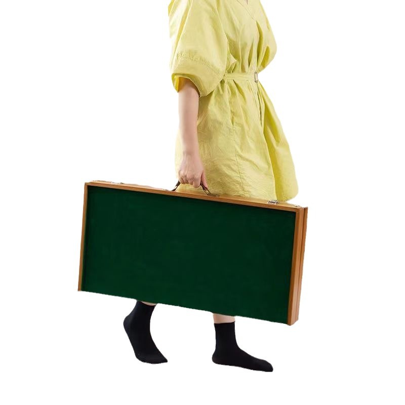 Outdoor Mahjong Table Solid Wood Home Foldable Portable Travel Indoor Dormitory Mini Mahjong Tards Hand Rubbing Internet Popular suit