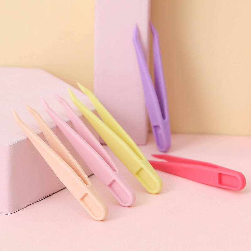 6 см пластиковые пинцеты канцелярские наклейки пинцеты прямой головы закаленные DIY ручная работа Guka справочник клип розовый