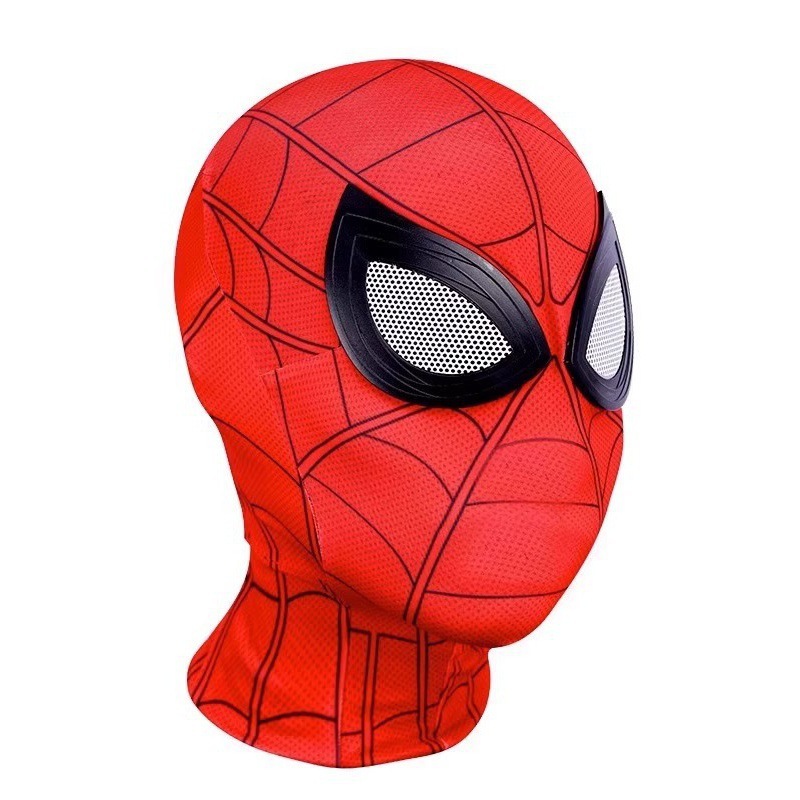 Spider-Man Hood Helmet Eyes Movable Cartoon Holiday Cos Mask Kidsren Adult Gift Full Face Mask