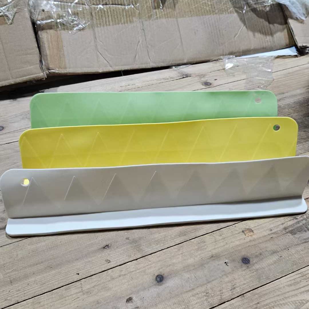 Pure Silicone Sink Splash Guard Kitchen Anti-Splash Water Barrier Sink Wash Basin Vegetable Washing Basin Artifact Silicone Water Barrier Strip