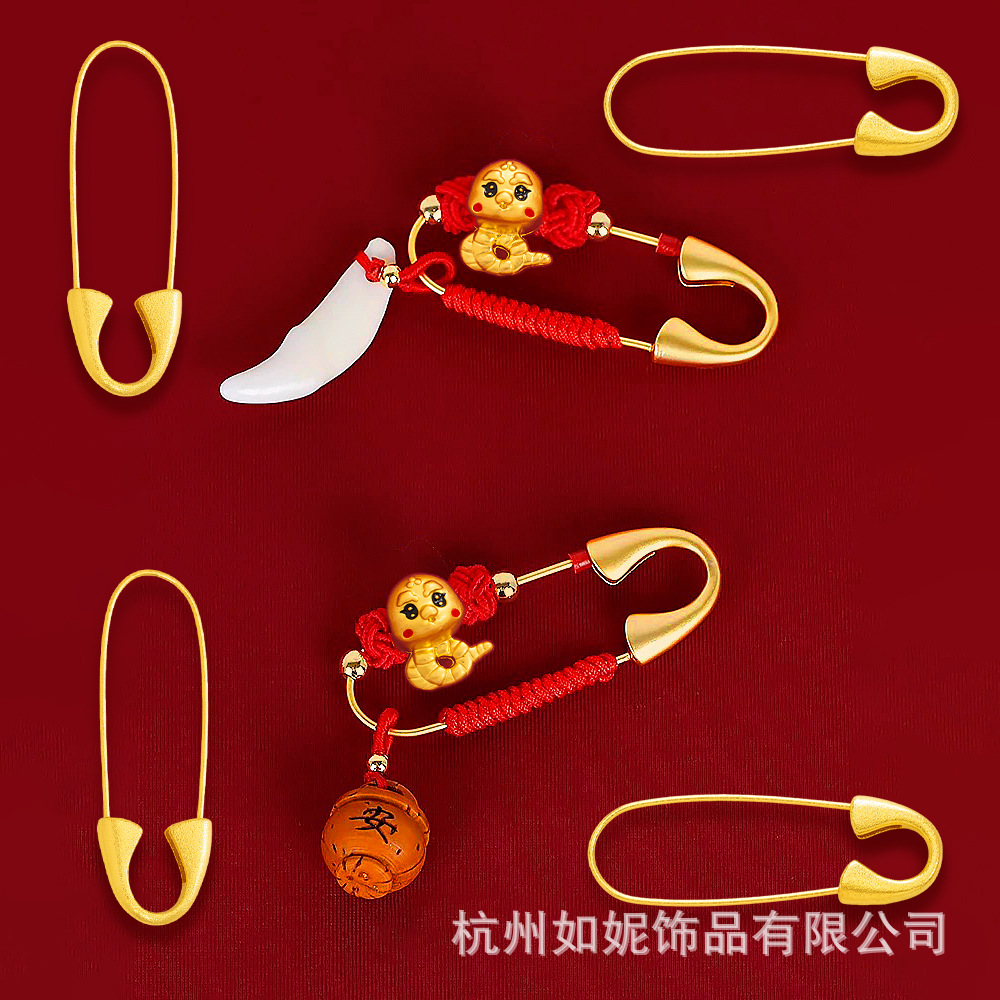 Безопасная булавка, высококачественная, изысканная, не легко сгибается, не выцветает, песчано-золотые аксессуары DIY, антикварная брошь