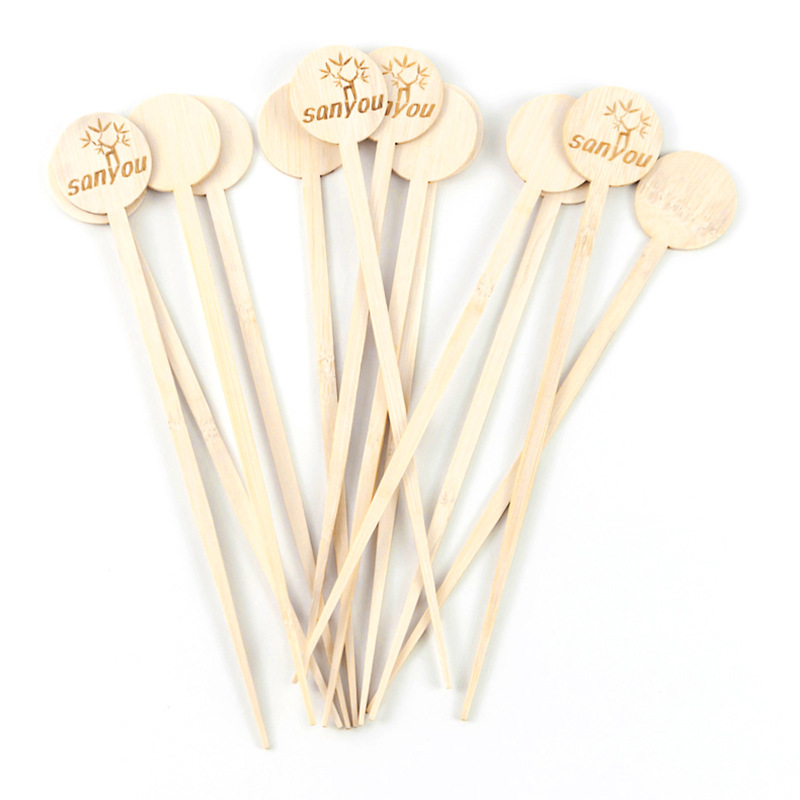 Disposable Creative Bar Christmas Decorative Stick Cocktail Mixing Stick Coffee Mixing Stick Printable Logo