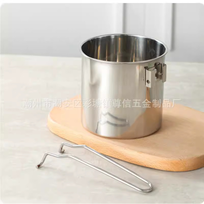 304 Stainless Steel Multifunctional Small Frying Pan Deep Frying Pan Oil Filter Pan for Home and Commercial Use Induction Cooker Mini Oil-Saving