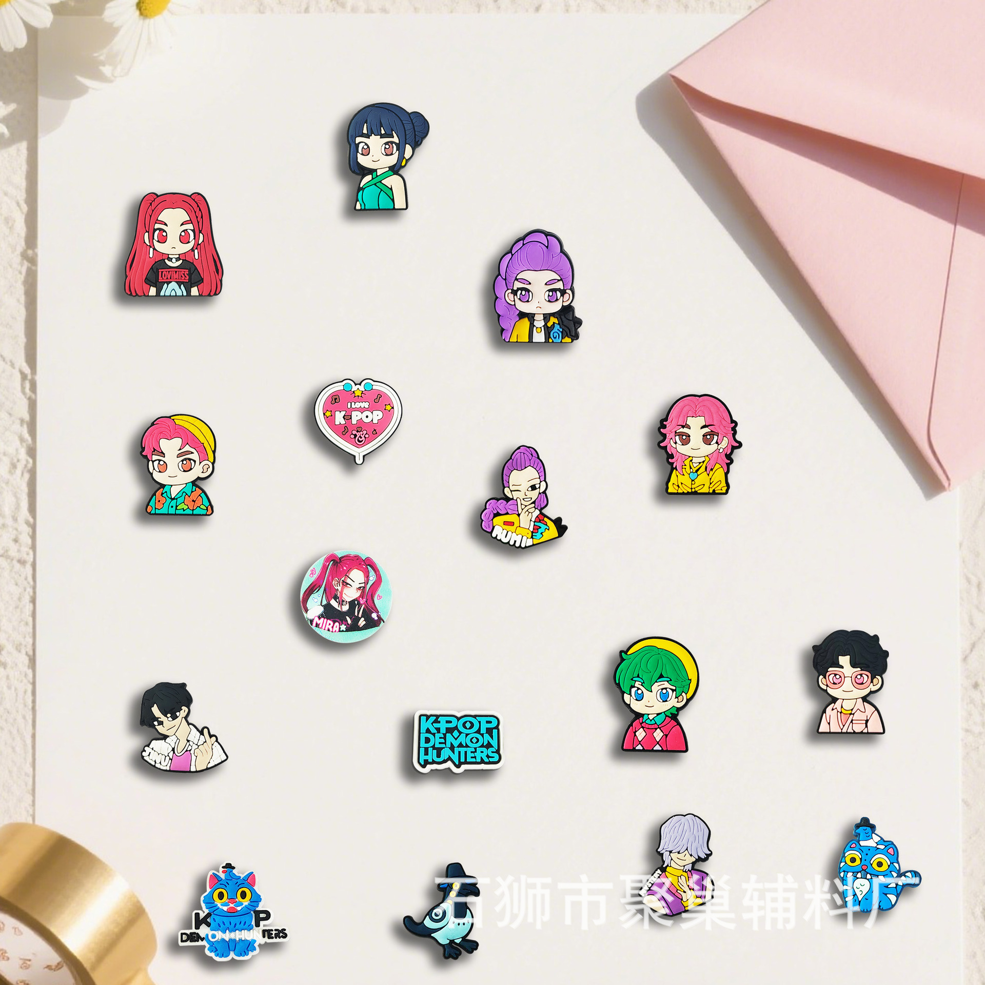 K-Pop: Hunter Girl Group Shoe Charms DIY Accessories Removable Pvc Soft Rubber Decorative Shoe Charms