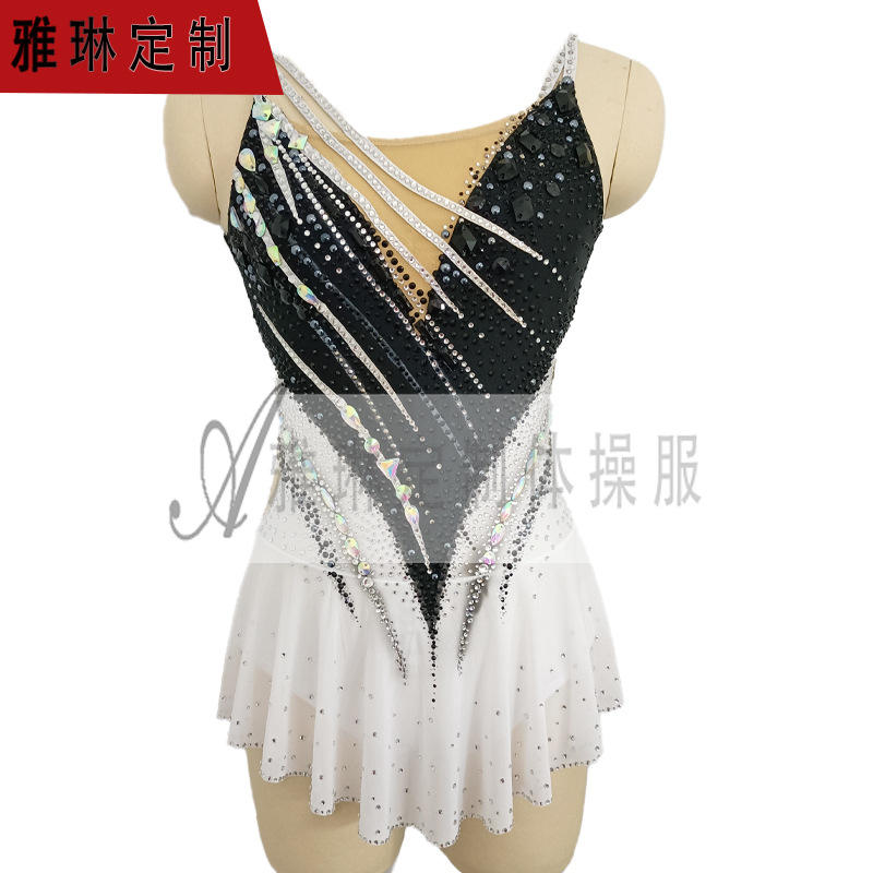 Yalin Artistic Gymnastics Suit, Competitive Aerobics Gymnastics Suit, New Skirt, Figure Skating and Synchronized Swimming Competition Suit