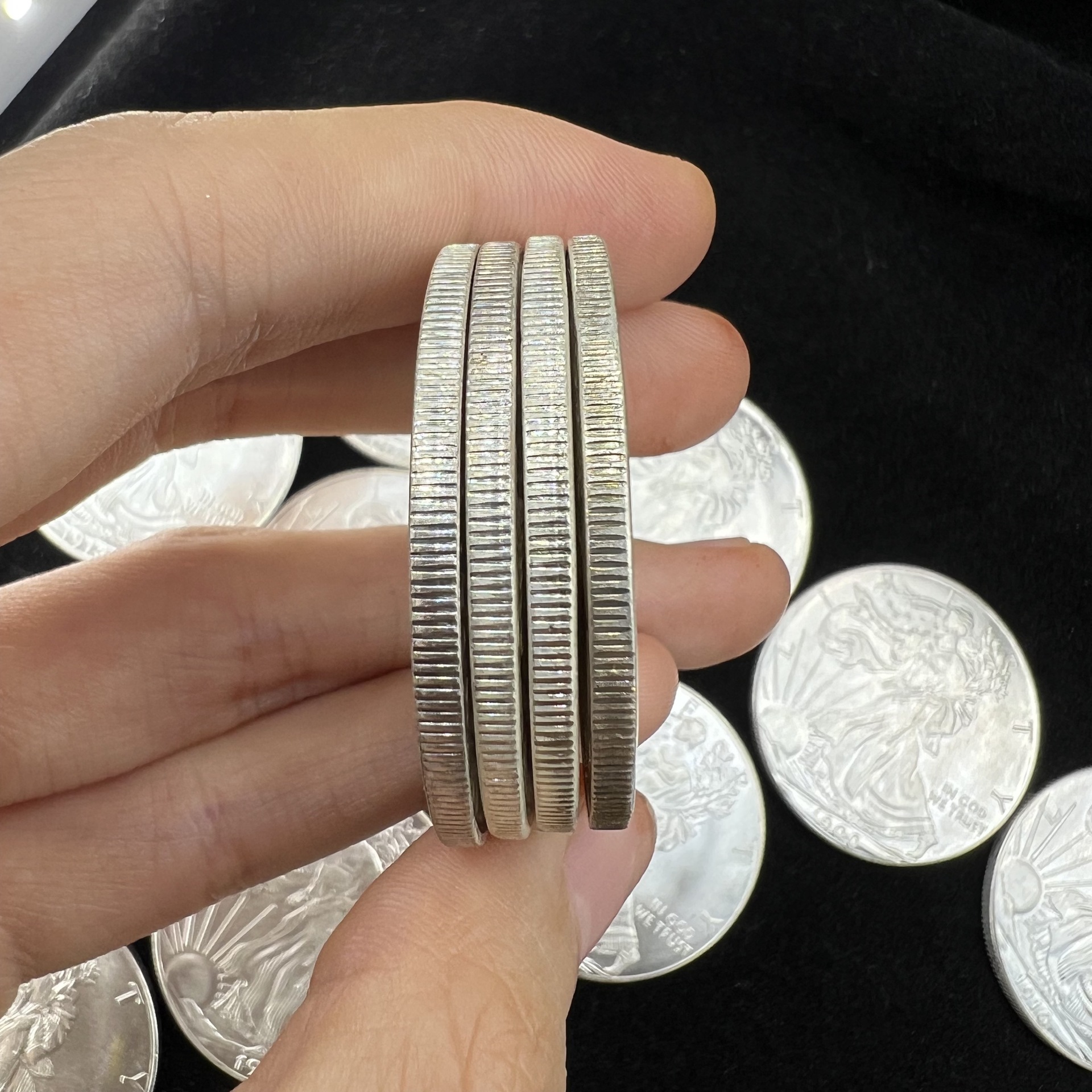 American Statue of Liberty Flying Eagle 38mm Commemorative Coin Medal 38 Different Years Can Blow the Silver Dollar