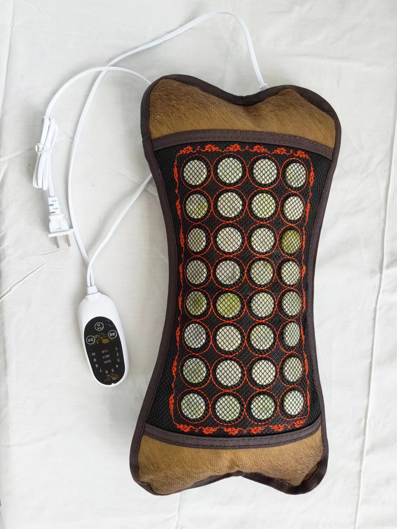 Jade Pillow Manufacturer Wholesale Heated Cervical Spine Pillow Electric Heated Jade Pillow Health Massage Jade Pillow