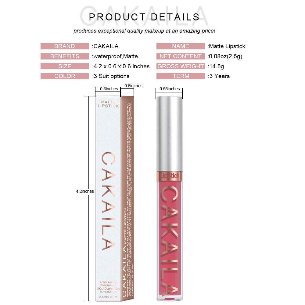 Pay Attention to Check! Link Disclaimer - Foreign Trade Exclusive: Cakaila 18-Color Waterproof Lip Gloss