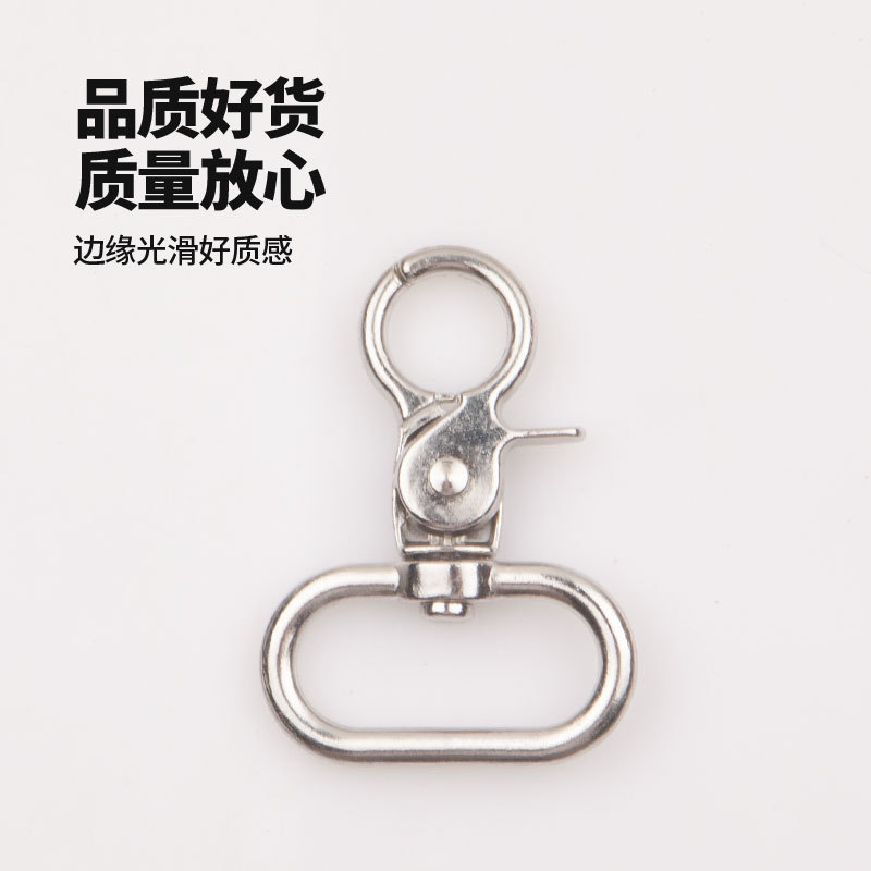 Source Manufacturer Spot Supply of High Quality Zinc Alloy 2 # Clamp Buckle Crab Buckle Bag Chain Hanging Buckle Key Hook Buckle