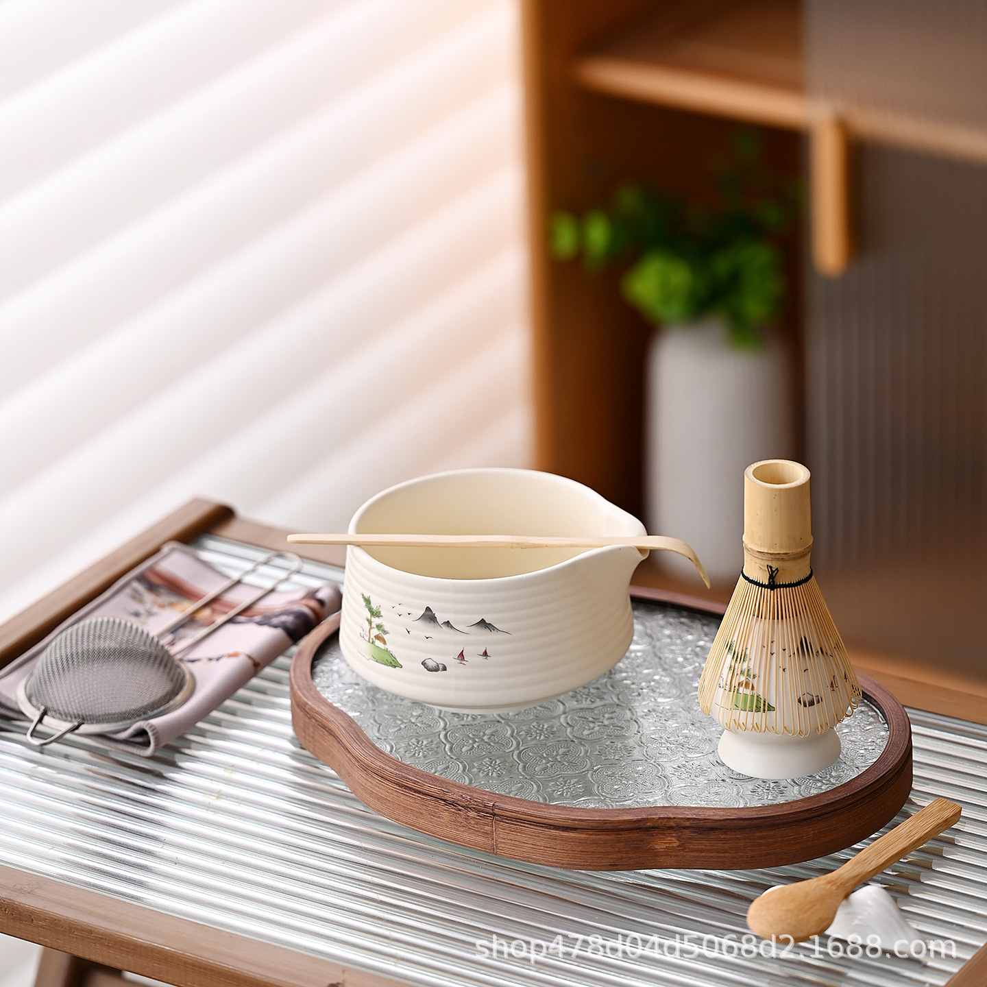 Cross-Border Japanese Ceramic Matcha Bowl Set with Decal Craftsmanship, Song Dynasty Tea Bowl, Tea Whisk, Tea Ceremony Gift Box