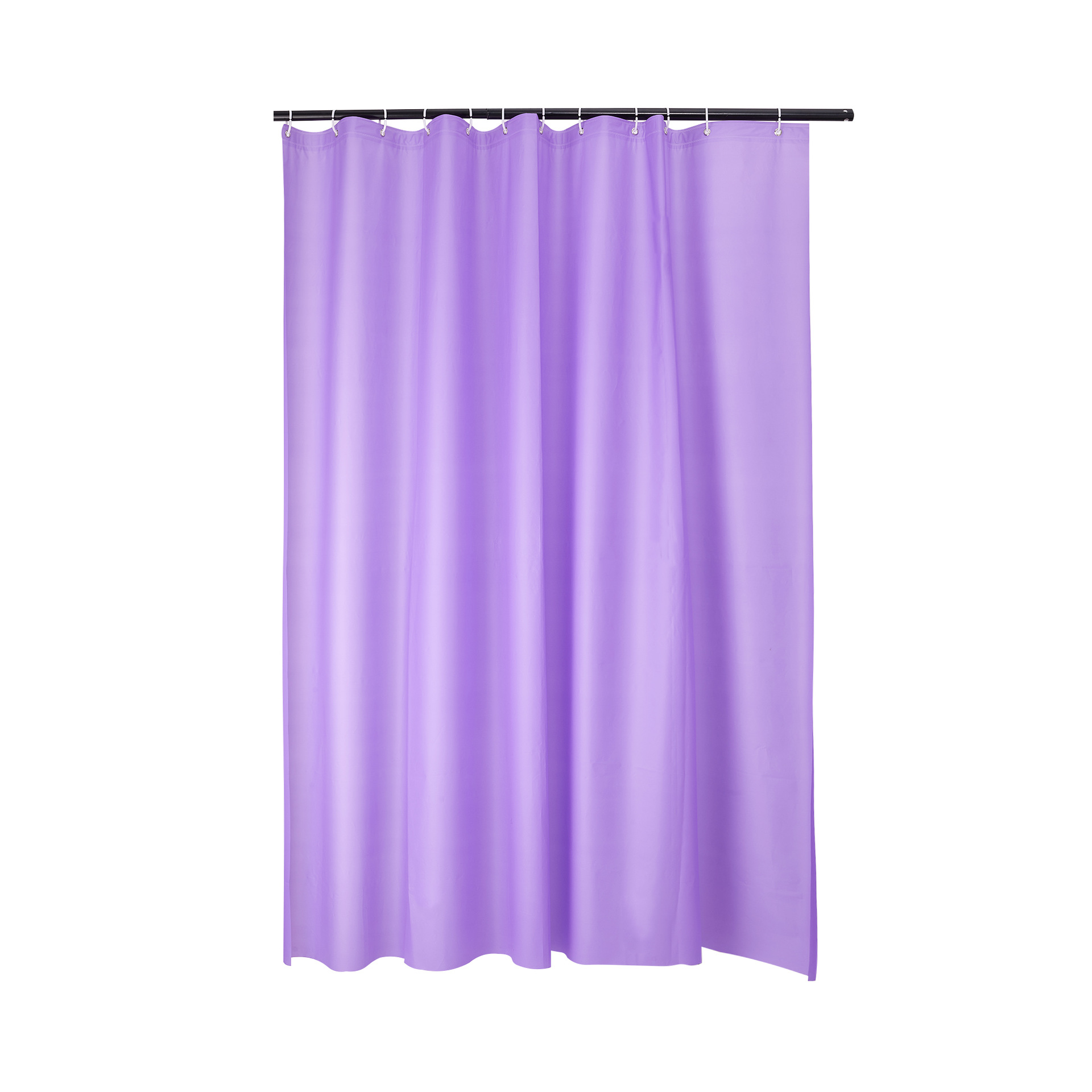 Solid color modern simple plain color waterproof mildew proof PEVA shower curtain with hook full color