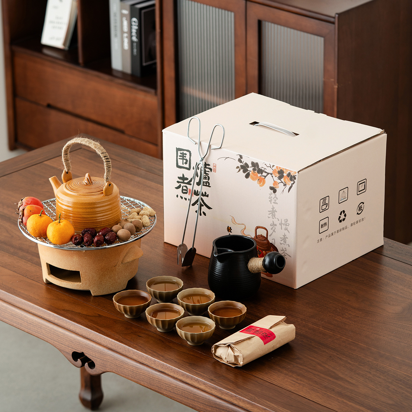 Зимний набор для заваривания чая с новой стильной канистрой, молочный вспениватель, чайник для семейных встреч у плиты, подходит в качестве делового подарка