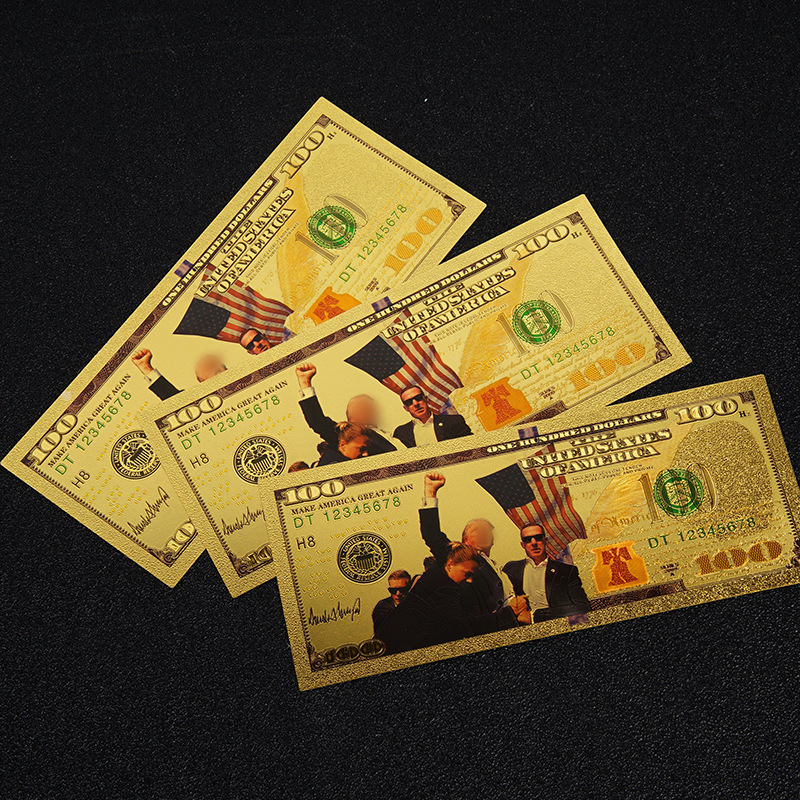 Gold Foil Commemorative Coins Pet Plastic Gold Banknotes Exquisite Color Printing Silver Us Dollars Foreign Coin Collection Commemorative Banknotes Customization