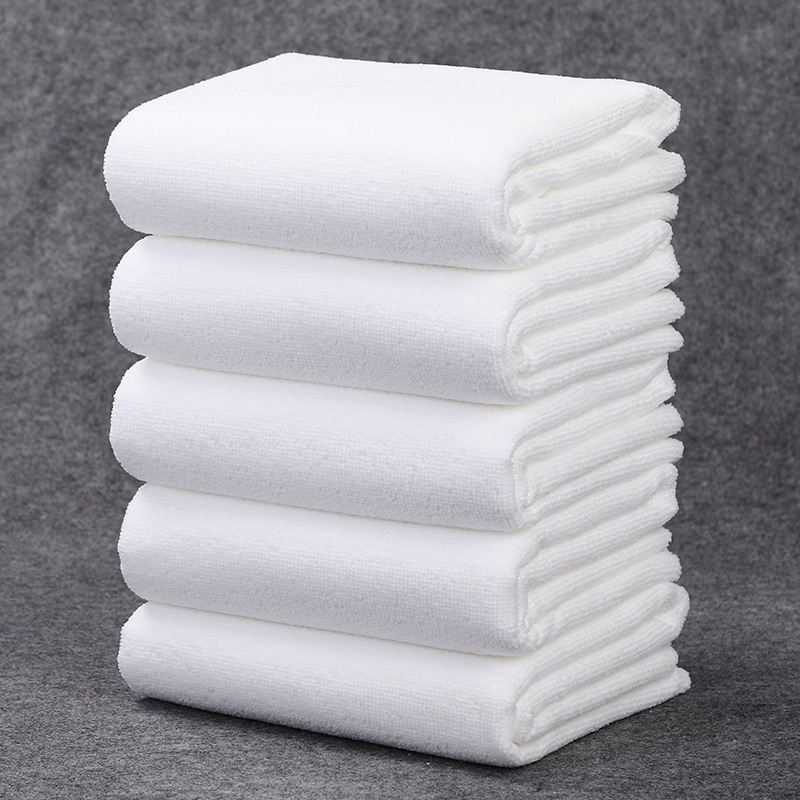 Manufacturer Sells Wholesale Thickened White Towels for Hotels, Bathhouses, Disposable Barber Shop White Towels and Square Towels