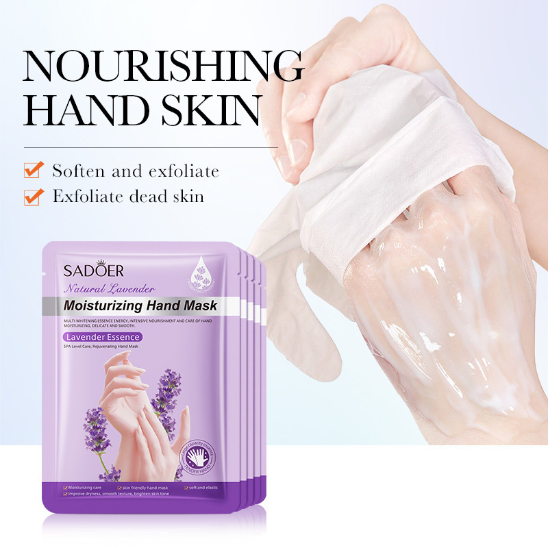 Cross-Border Ready-Made Hand and Foot Mask Series Sadoer Goat Milk Hydrating and Moisturizing Hand and Foot Mask Foreign Trade Factory