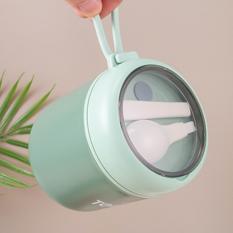 Round Stainless Steel Heat Preservation Soup Cup Breakfast Cup Caddy Milk Water Cup Portable Mini Office worker Substitute Soup Jar