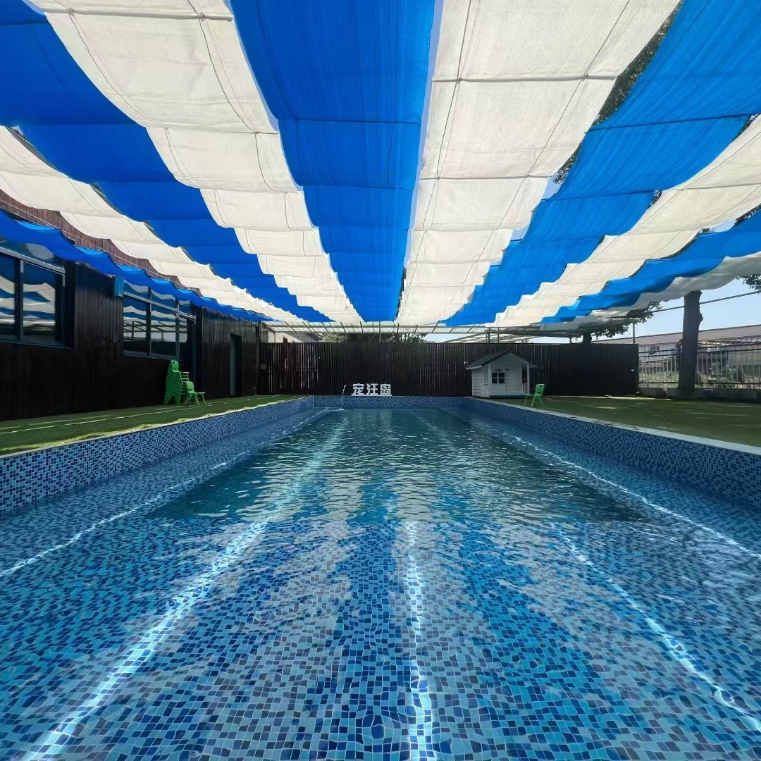 Kindergarten Sunshade Net, Scenic Pool Retractable Sunshade Canopy, Outdoor Wave Canopy, Electric Sunshade Net