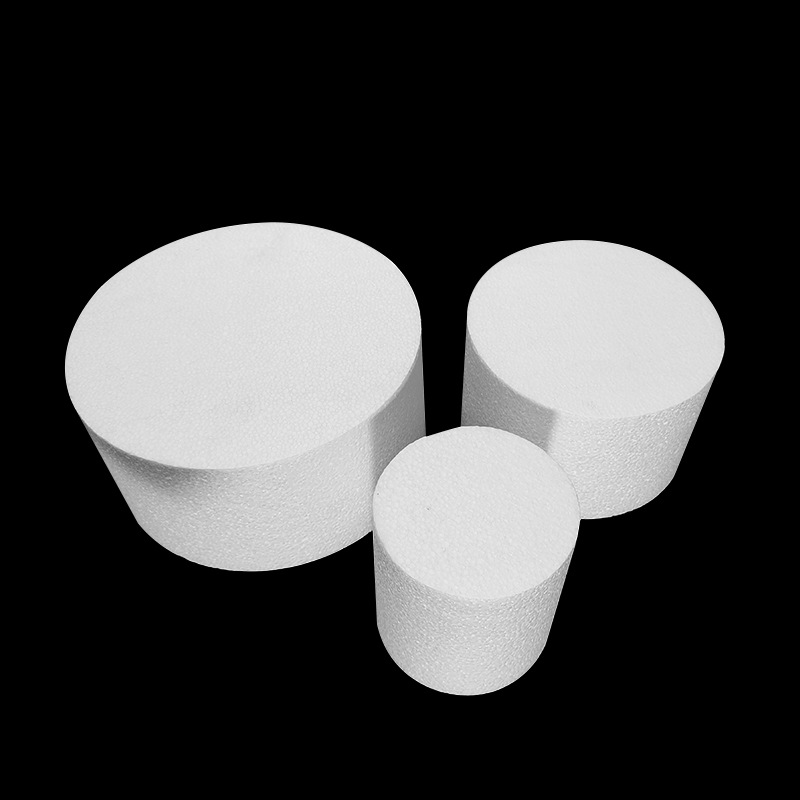 Supply eps high density cylindrical foam cake model foam flower arrangement filling foam products customization