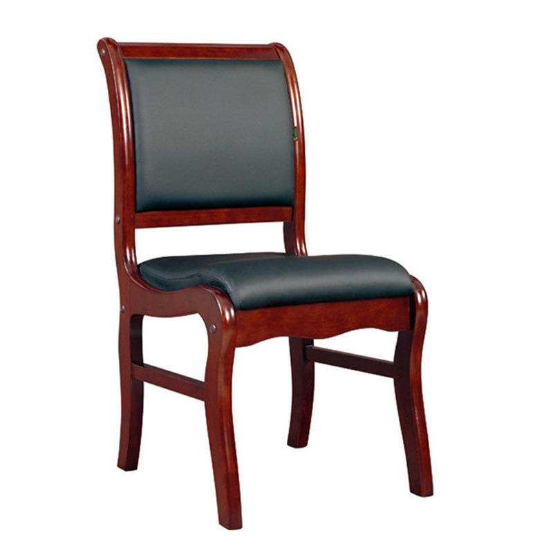 Conference Chair Cowhide Pre-Shift Chair Boss Chair Solid Wood Chess and Card Room Mahjong Chair Reception Chair Reception Training Conference Chair