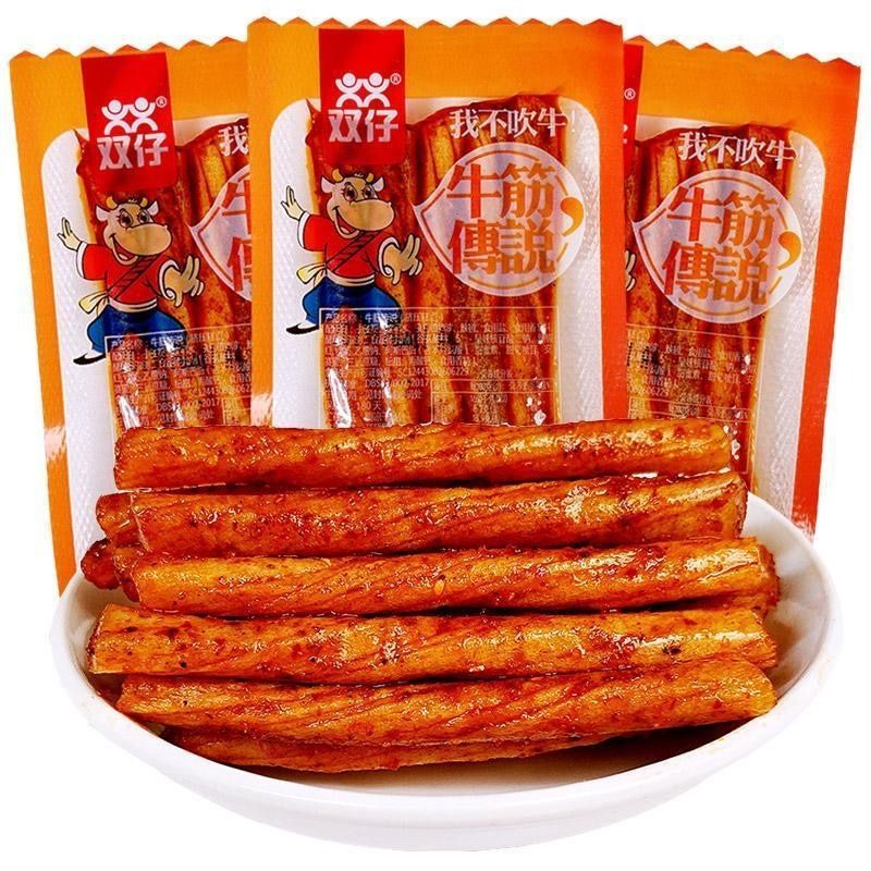 [Exclusive to Lightning Warehouse] Double Beef Tendon Legend Spicy Strips Snack 18G/Bag, Hot-Selling Spicy Bulk Snack