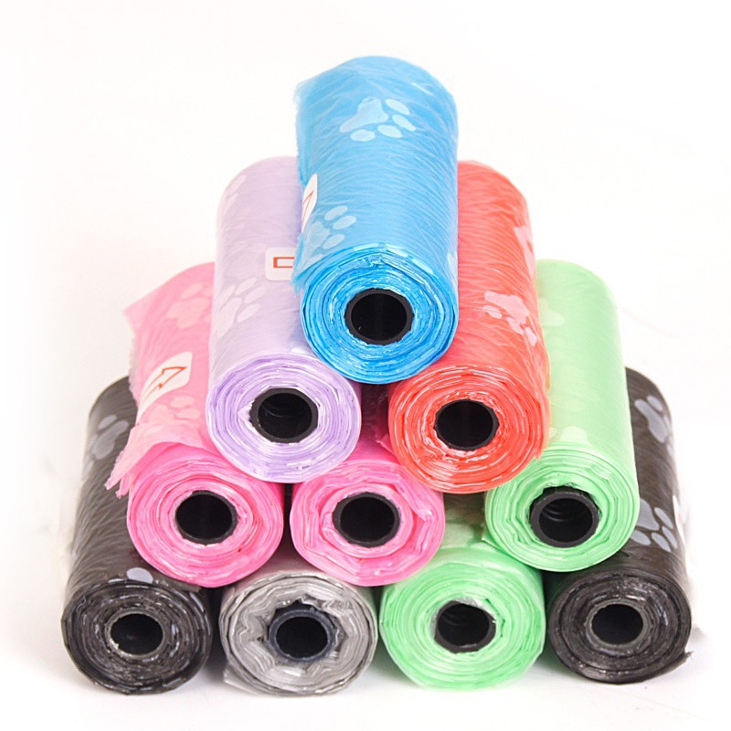 Pet Footprint Garbage Bags Are Essential for Cleaning When Going Out. Multi-Color Optional Pill Bone Garbage Shells Can Be Packed Directly from the Manufacturer